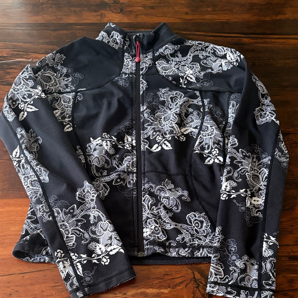 Lululemon Floral Black Women's Zip up Jacket